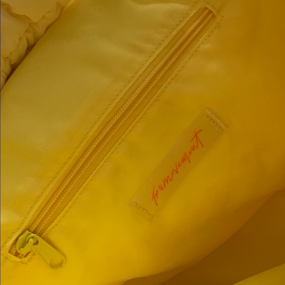 FP MOVEMENT Quilted Carryall Bag Sour Citrus Yellow NWT - Picture 9 of 10